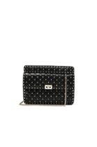 Valentino Large Quilted Rockstud Spike Shoulder Bag In Black
