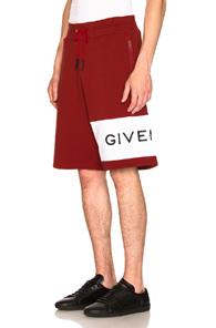 Givenchy Logo Sweatshorts In Red