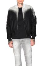 Marcelo Burlon Zapaleri Bomber Jacket In Black,ombre & Tie Dye