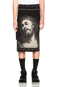 Givenchy Jesus Print Skirt In Black
