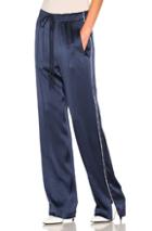 Chloe Crepe Envers Satin Trousers In Blue