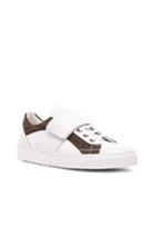 Raf Simons Leather Low Top Sneakers In White