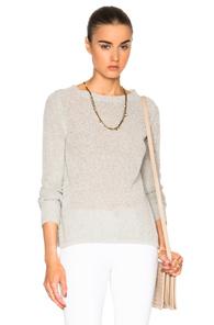 Enza Costa Flare Crew Top In Gray