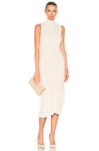 Baja East Cotton Rib Dress In Neutrals
