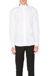 Givenchy Embroidered Collar Shirt In White