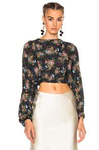 Lpa 135 Top In Black,floral