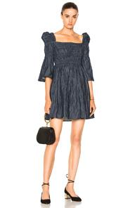 Sea Empire Waist Tunic Dress In Blue