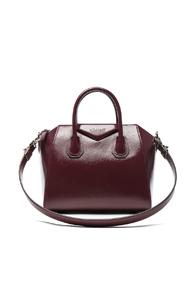 Givenchy Small Patent Leather Antigona In Purple,red