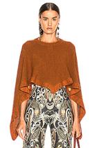 Chloe Ribbon Knit Crop Sweater In Brown,orange