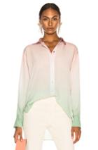 Sies Marjan Sander Silk Degrade Shirt In Green,ombre & Tie Dye,pink