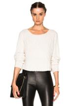 Theperfext Casey Cropped Long Sleeve Sweater In White