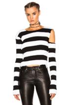 Amiri Le Stripe Knit Top In Black,white,stripes