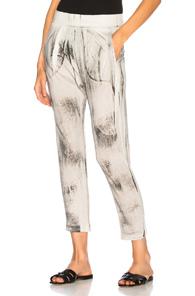 Raquel Allegra Easy Pant In Ombre & Tie Dye,white,gray