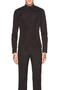 Givenchy Studded Collar Shirt In Black