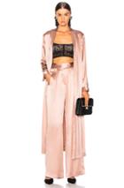 Michelle Mason Robe With Slits In Pink