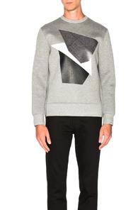 Neil Barrett Modernist Blocking Sweatshirt In Gray