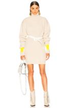 Maison Margiela Banded Sleeve Turtleneck Sweater Dress In Neutral