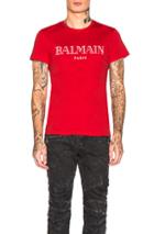 Balmain Balmain Paris T-shirt In Red