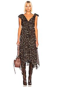 Ulla Johnson Dania Dress In Abstract,brown