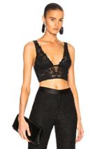 Fleur Du Mal Guipure Soft Cup Plunge Bra In Black