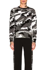Valentino Sweatshirt In Abstract,black,gray