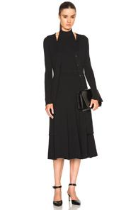 Rosetta Getty Ribbed Elongated Cardigan In Black