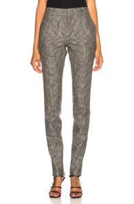 Saint Laurent Check Trousers In Checkered & Plaid,gray