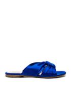 Gianvito Rossi Satin Blair Knot Sandals In Blue