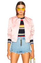 Msgm Bomber Jacket In Pink