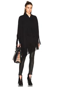 Burberry Prorsum Felted Knitted Poncho In Black