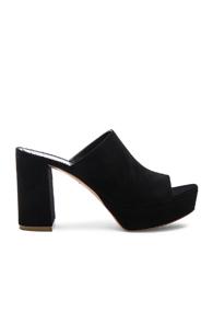 Mansur Gavriel Suede Mules In Black