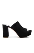 Mansur Gavriel Suede Mules In Black