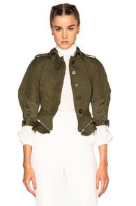 Alexander Mcqueen Military Peplum Jacket In Green