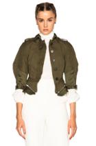 Alexander Mcqueen Military Peplum Jacket In Green