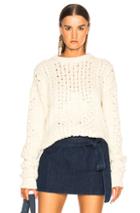 Jw Anderson Cable Jumper With Jwa Embroidery In Neutrals,white