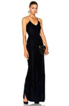 Nili Lotan Velvet Sasha Gown In Blue