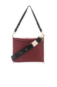 Chloe Medium Roy Smooth Calfskin Clutch In Red