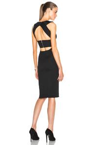 Nicholas Bandage V Wrap Band Dress In Black