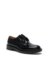 Vetements X Church's Classic Logo Leather Derbies In Black
