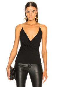 Balmain Chain Strap Tank In Black