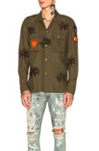 Amiri Palm Military Shirt In Green