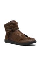 Maison Margiela Mirror & Craquele Leather Future High Tops In Metallics