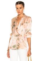 Raquel Allegra Wrap Tie Blazer Jacket In Ombre & Tie Dye,pink,purple