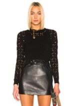 Fendi Crop Sweater In Black