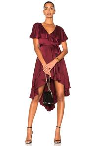 Zimmermann Wrap Dress In Red