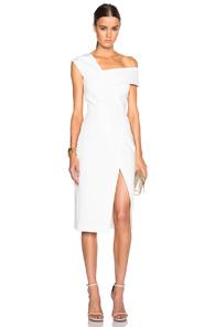 Nicholas One Shoulder Dress In White