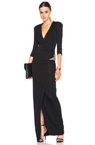 Pierre Balmain Star Maxi Dress In Black