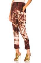 Enza Costa Pleated Easy Pant In Brown,ombre & Tie Dye,red