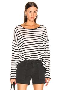Nili Lotan Hanson Sweater In Blue,stripes,white