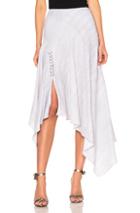 Prabal Gurung Print Cady Handkerchief Hem Skirt In Gray